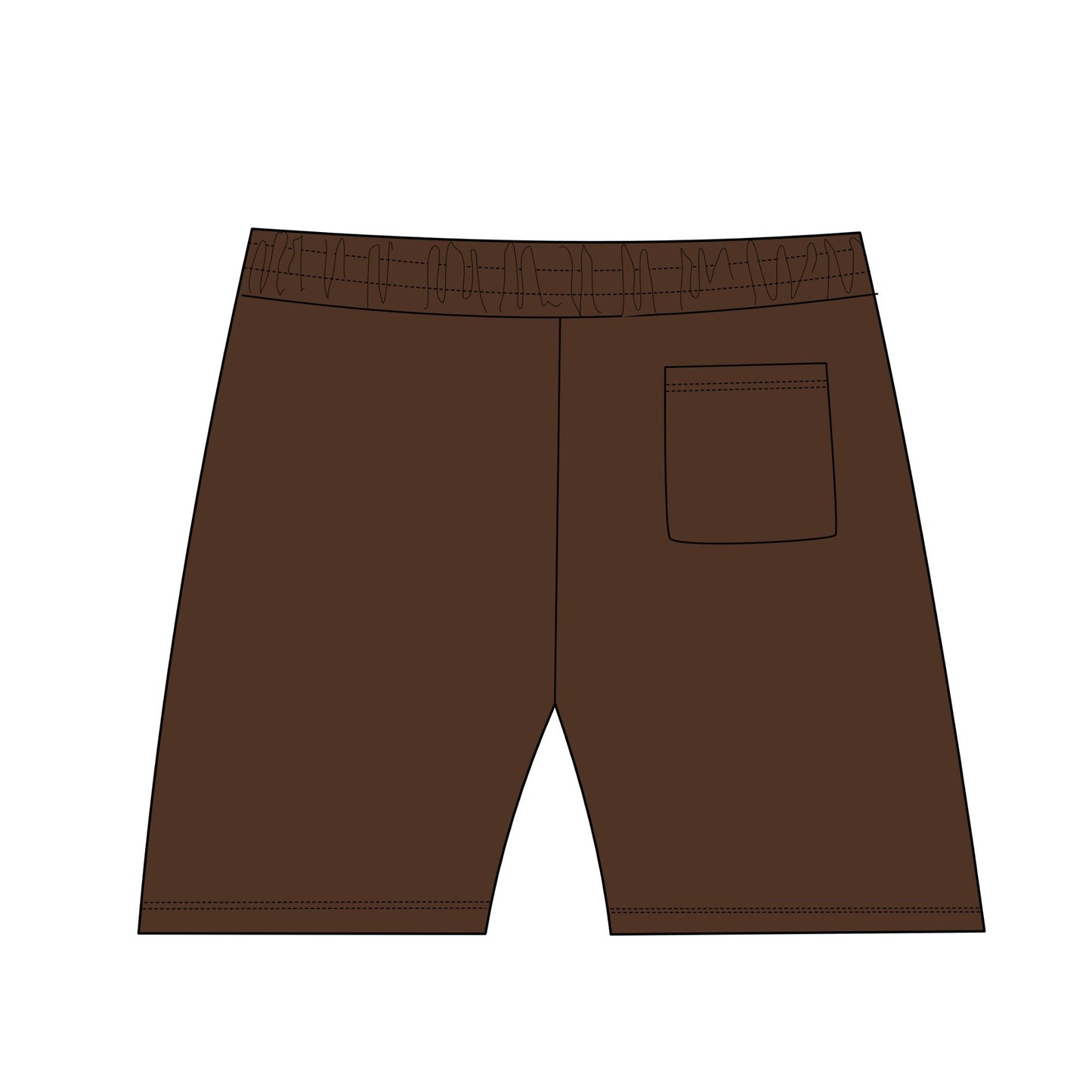 Stacks Manta Ray Pancakes Brown Sweatshorts 7"