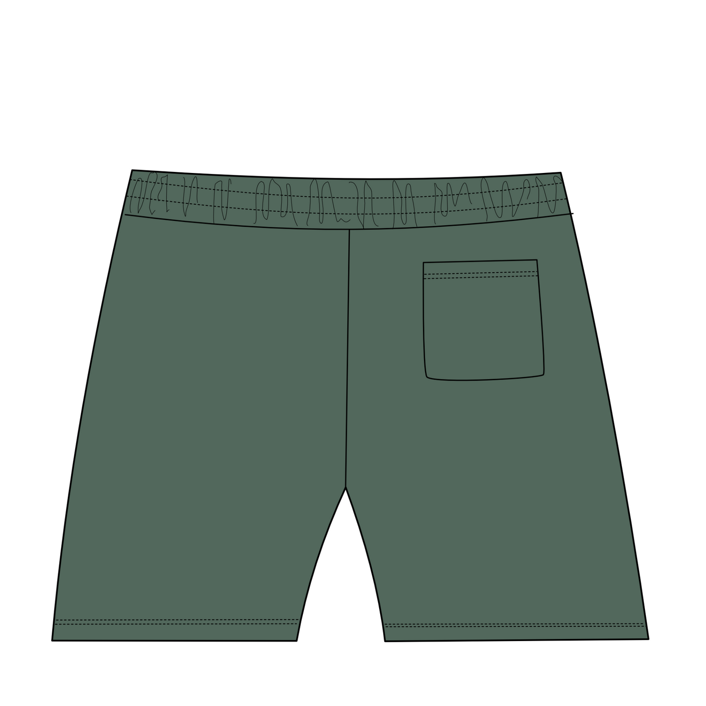 Hammerhead Skeleton Sage Green Sweatshorts 7"