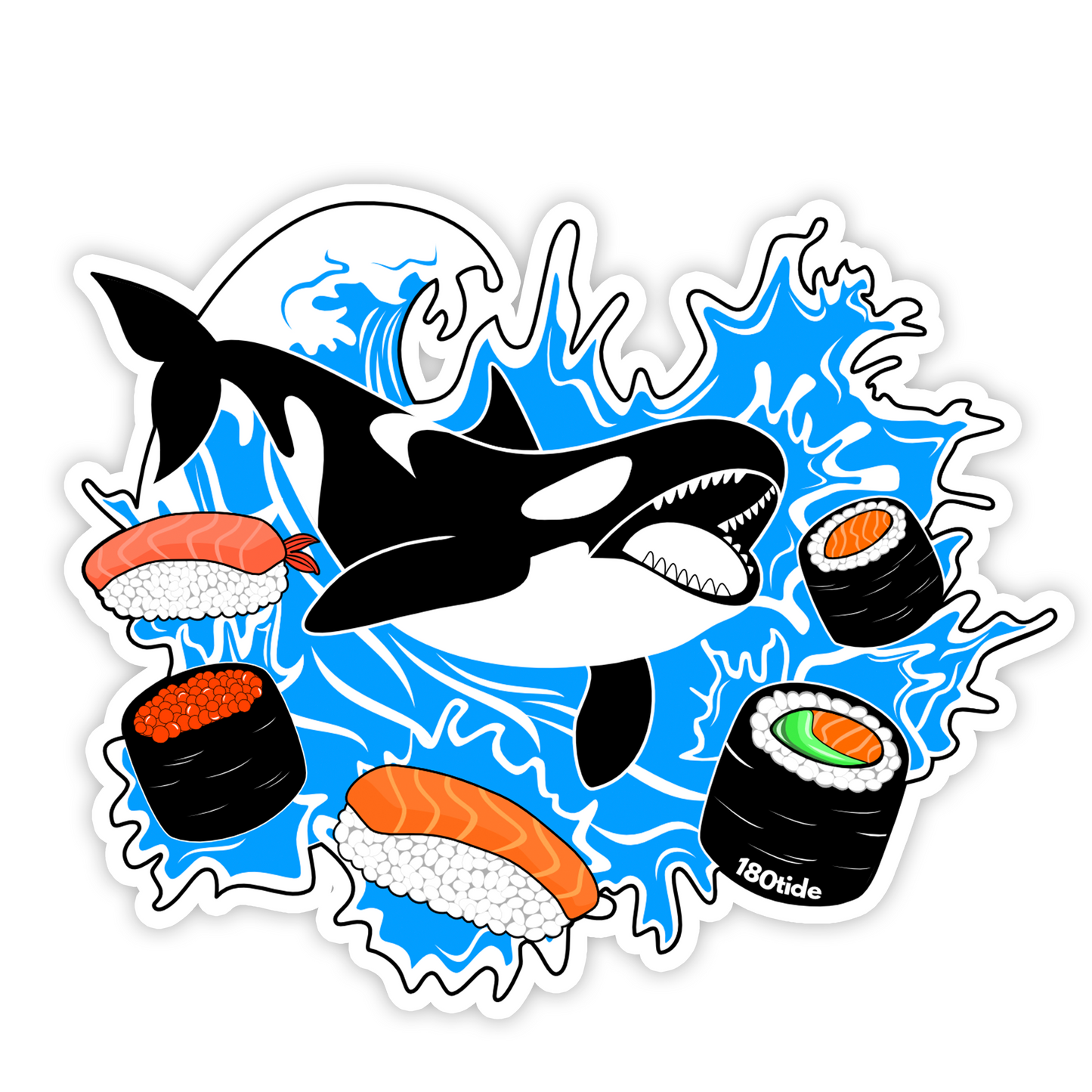 Orca Killer Whale Sushi Sticker