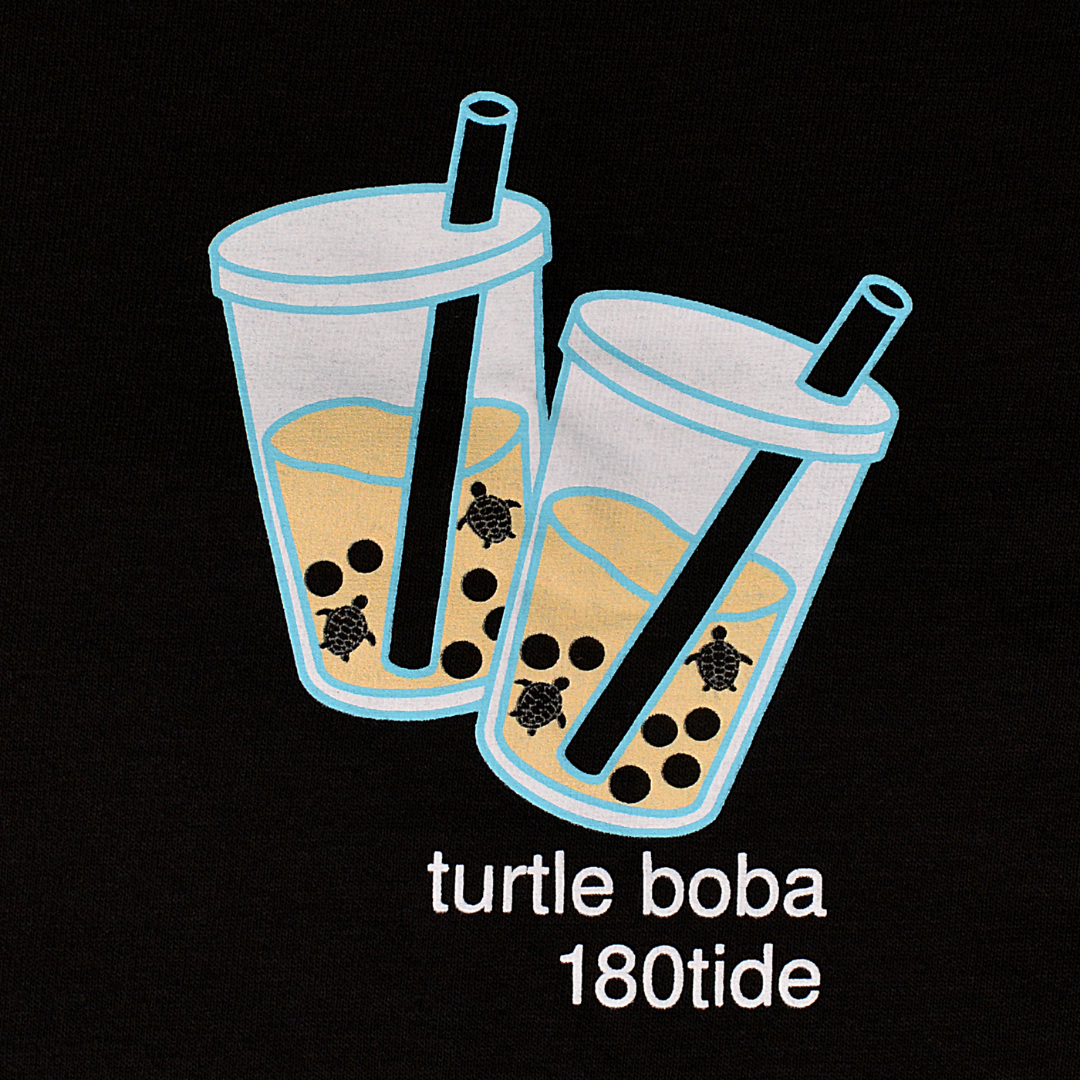 Turtle Boba Black Short Sleeve Tee