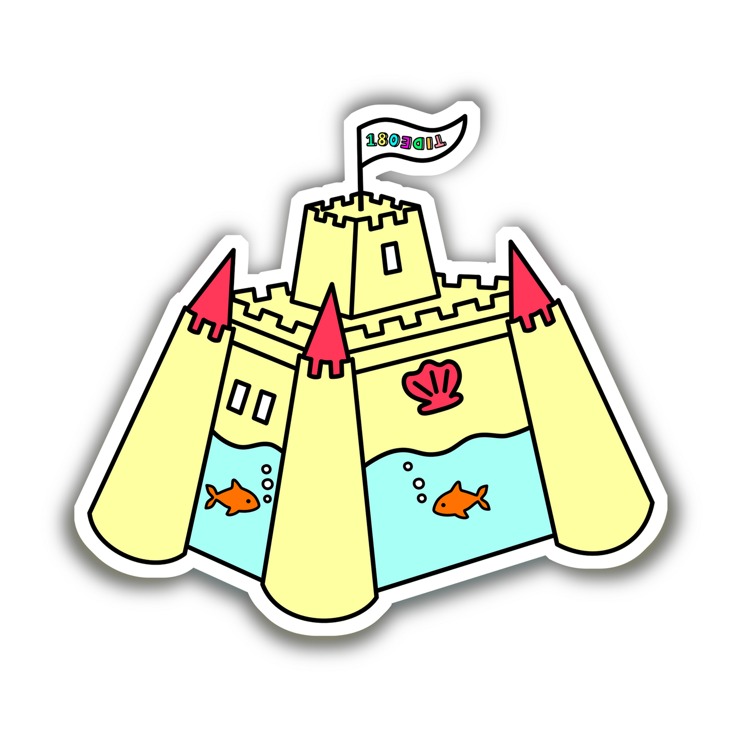Sandcastle Sticker