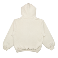 180tide Logo Hoodie in Oatmilk cream, back view