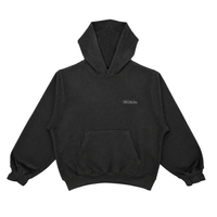 180tide Logo Hoodie in Onyx, front view with tonal chest logo