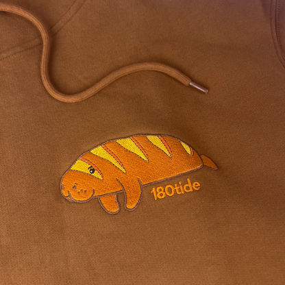 Louis the Baguette Manatee Copper Brown Hoodie