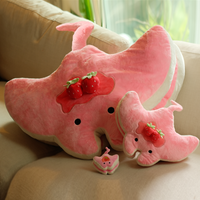 Giant Strawberry Stacks the Pancake Manta Ray Plush