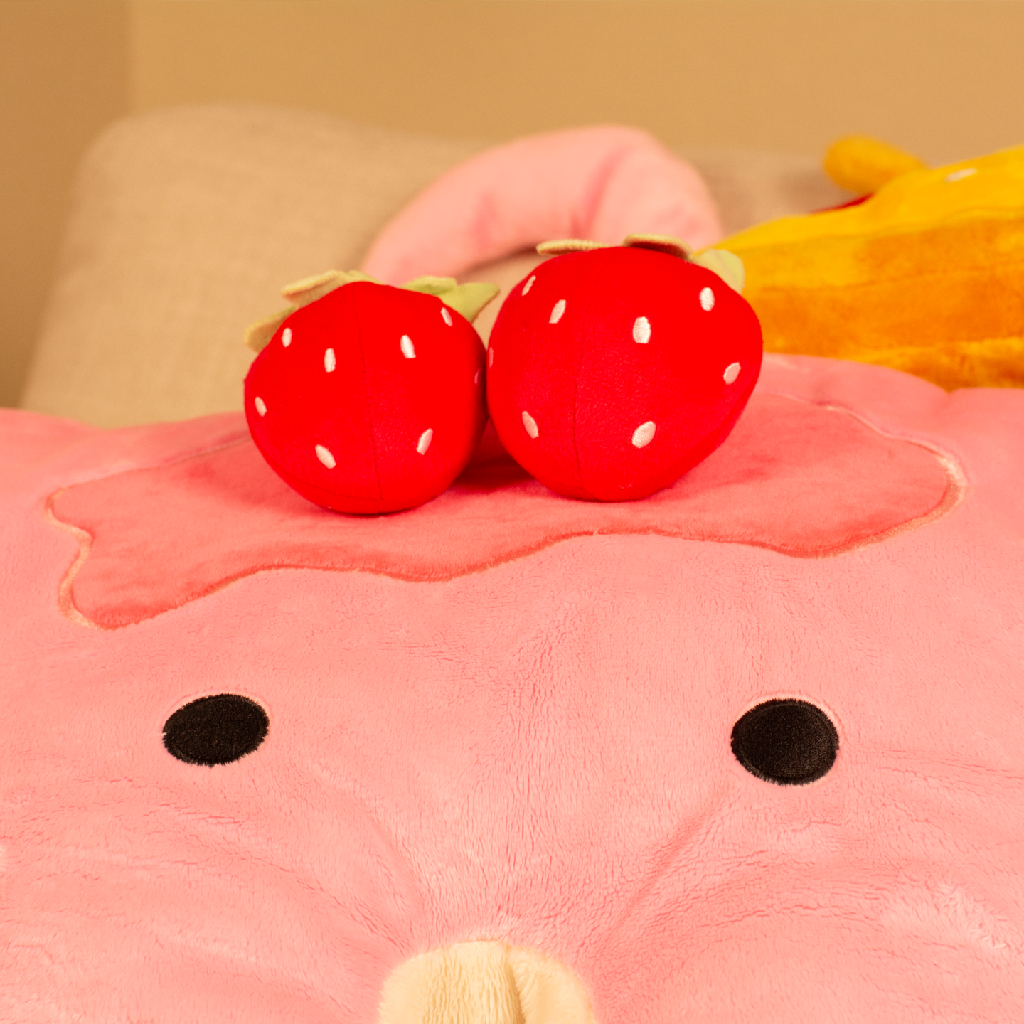 Giant Strawberry Stacks the Pancake Manta Ray Plush