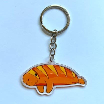 Manatee Baguette Acrylic Keychain