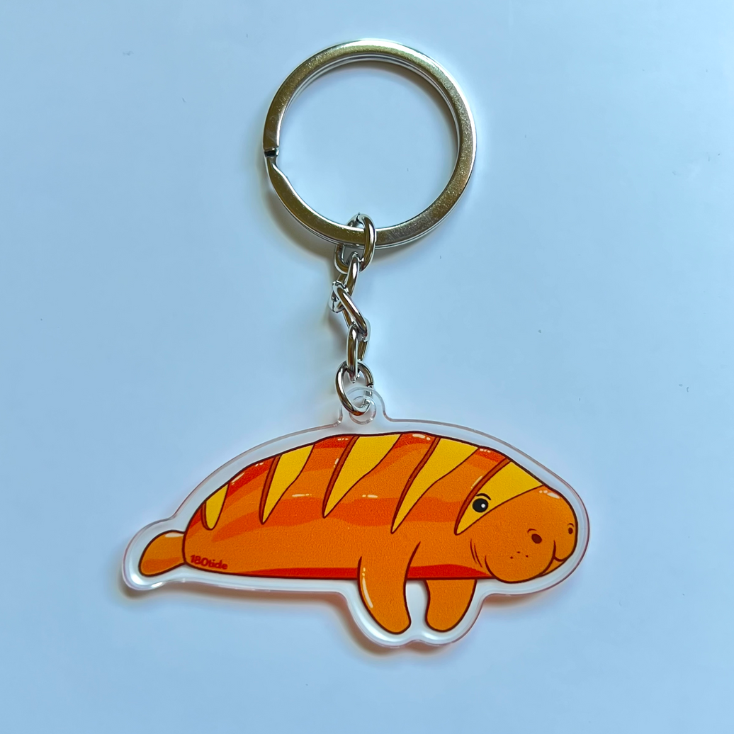 Louis the Baguette Manatee Acrylic Keychain
