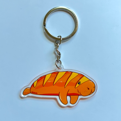 Manatee Baguette Acrylic Keychain