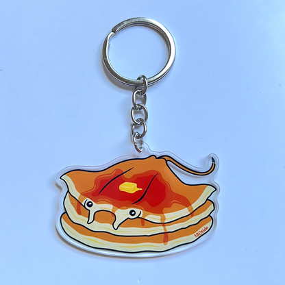 Stacks Manta Ray Pancakes Acrylic Keychain