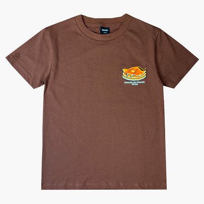 Stacks Manta Ray Pancakes Brown Short Sleeve Tee