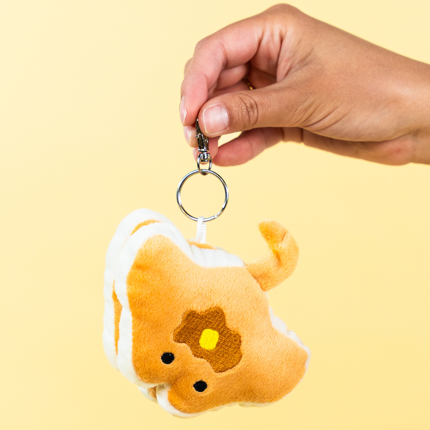 Stacks the Pancake Manta Ray Plush Keychain