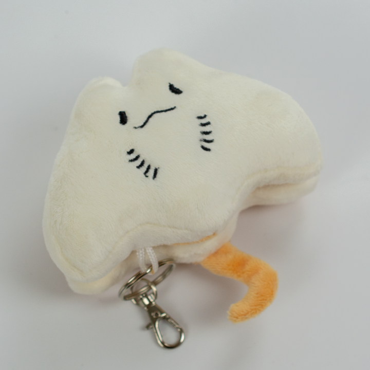 Stacks the Manta Ray Pancakes Plush Keychain