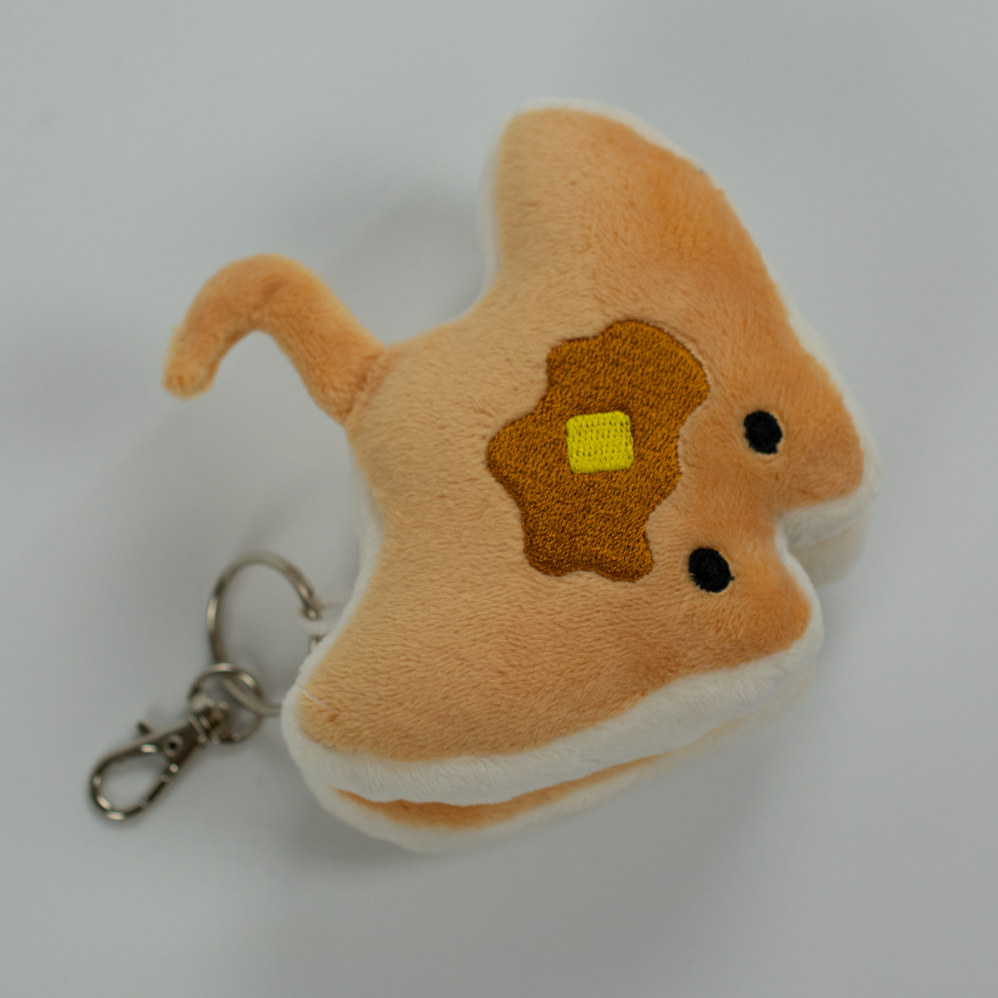 Stacks the Manta Ray Pancakes Plush Keychain