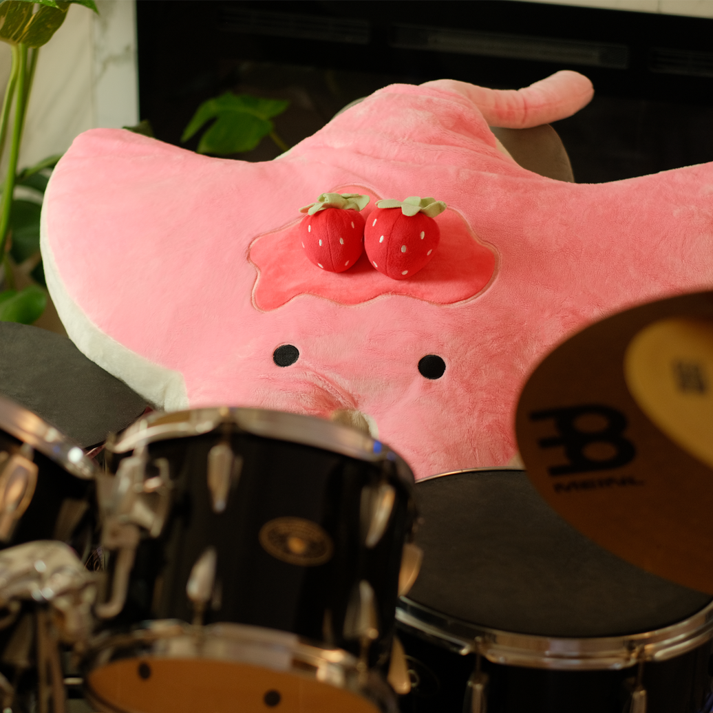 Giant Strawberry Stacks the Pancake Manta Ray Plush