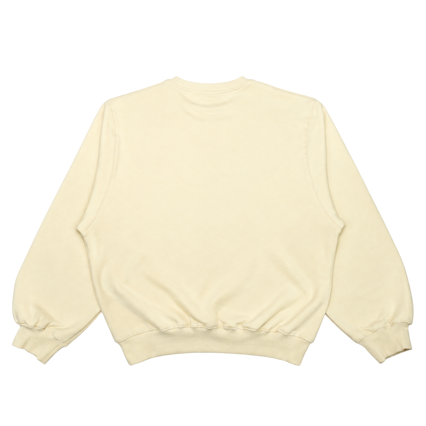 Bandan Banana Dolphin Milk Crewneck in Banana Yellow, back view