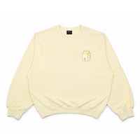 Bandan Banana Dolphin Milk Crewneck in Banana Yellow, front view