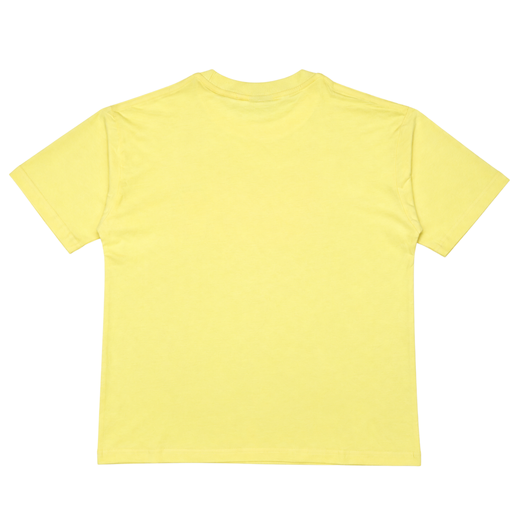 Bandan Banana Dolphin Milk Tee in Banana Yellow, back view