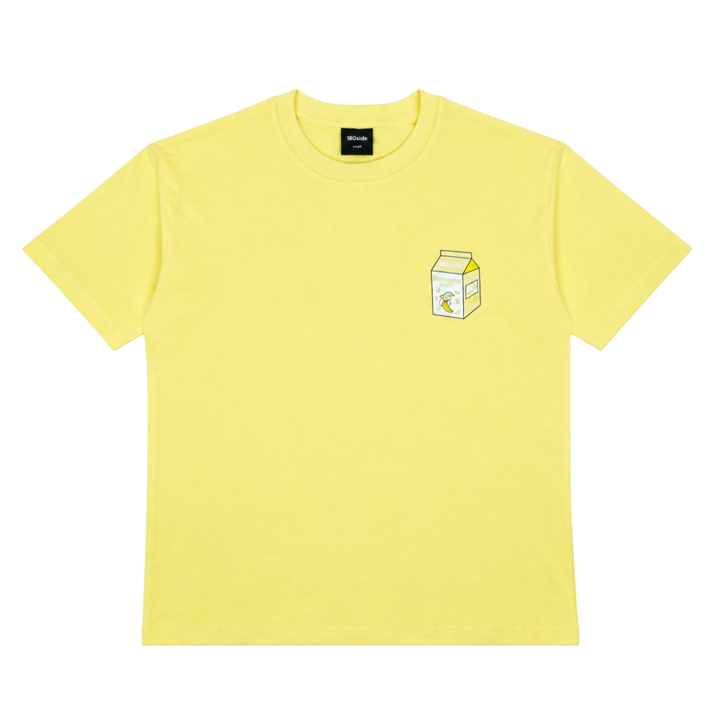 Bandan Banana Dolphin Milk Tee in Banana Yellow, front view