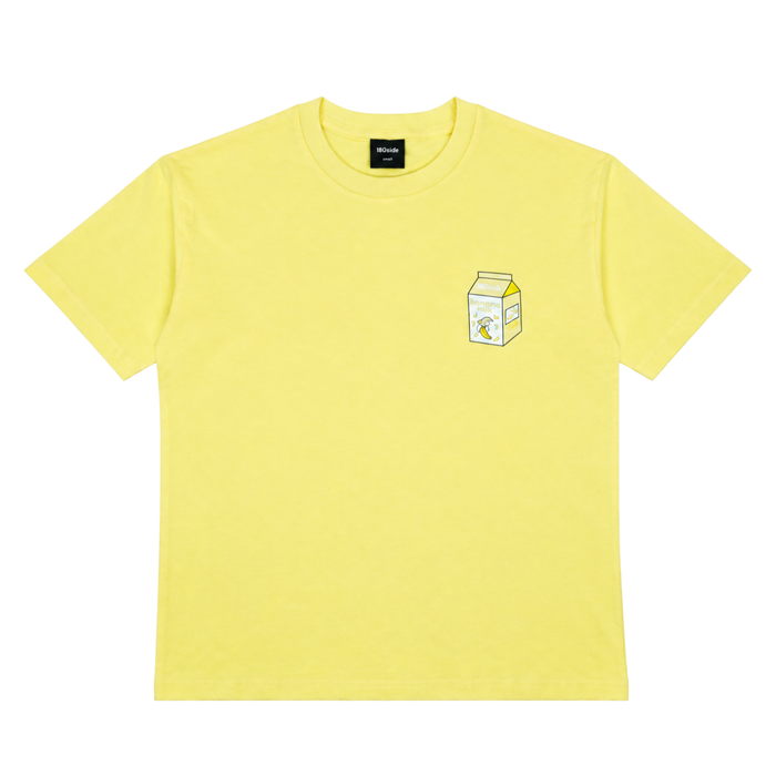 Bandan Banana Dolphin Milk Tee in Banana Yellow, front view