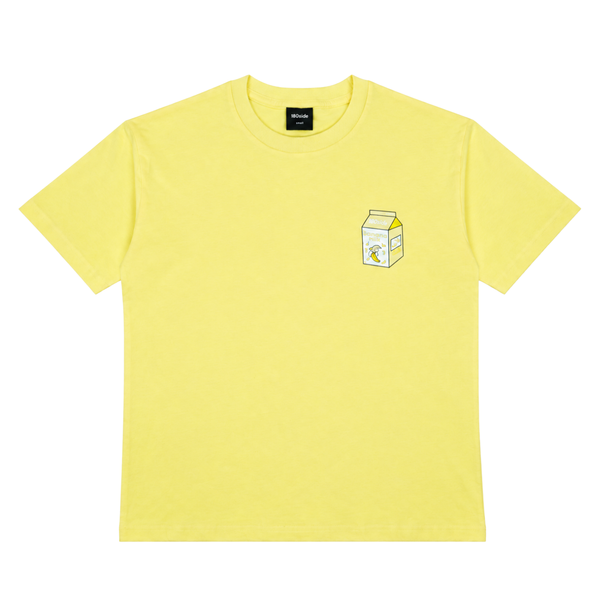 Bandan Banana Dolphin Milk Tee in Banana Yellow, front view