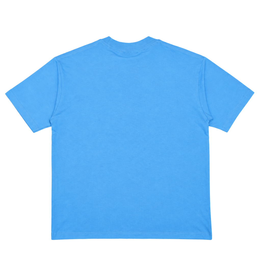 Calypso Blueberry Orca Milk Tee in Baby Blueberry Blue, back view