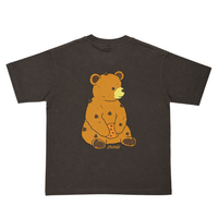 Chip the Cookie Bear Tee in Espresso, back view with full back print