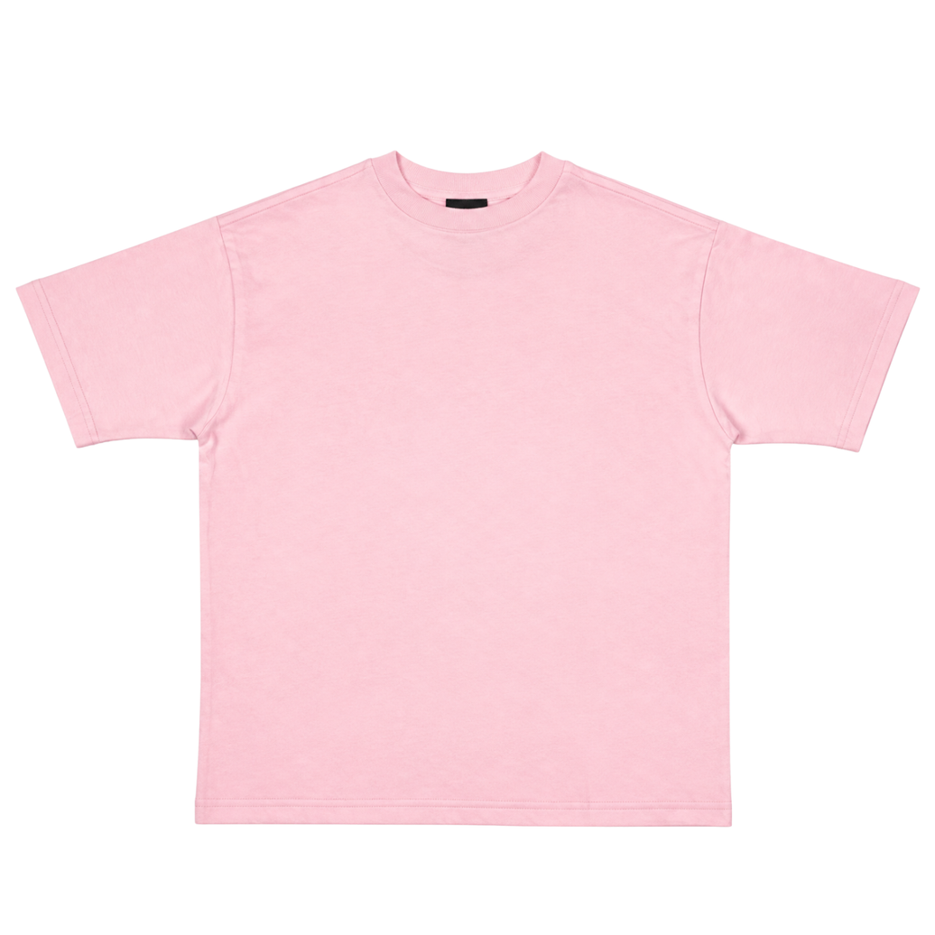 Kelsa Strawberry Seal Milk Tee in Strawberry Pink, back view