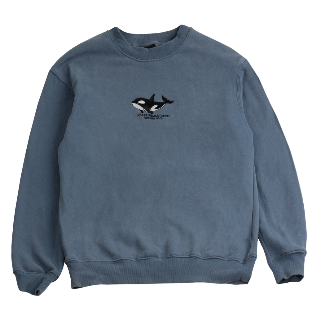 Killer Whale Skeleton Crewneck – Stone, front view