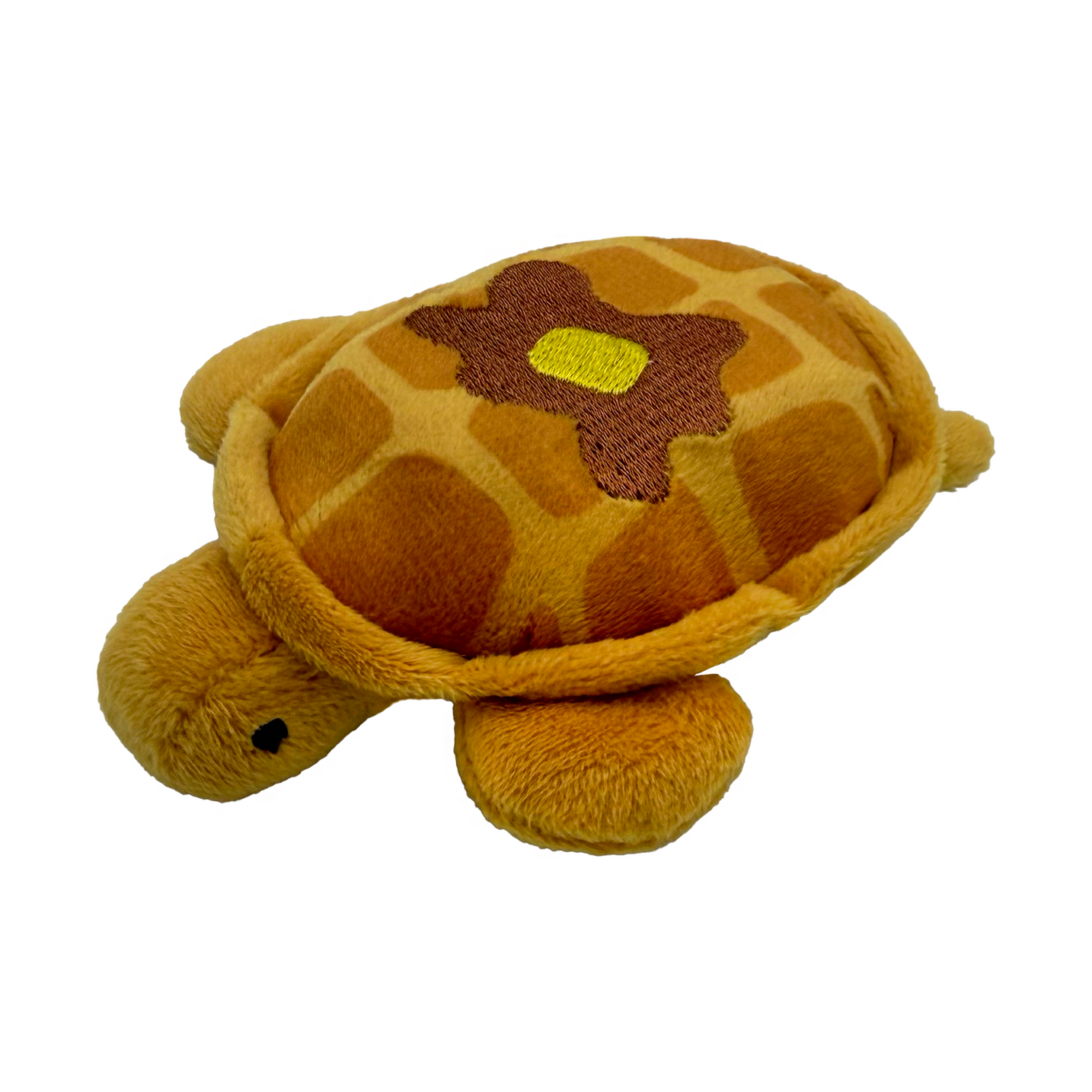Maple the Waffle Turtle Miniature Plush, three-quarter view