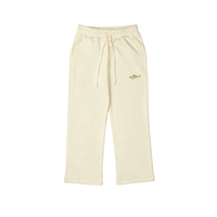Pucker the Lemon Shark Sweatpants in Lemon Yellow, front view, relaxed straight leg