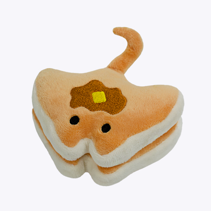 Stacks the Pancake Manta Ray Miniature Plush, side view
