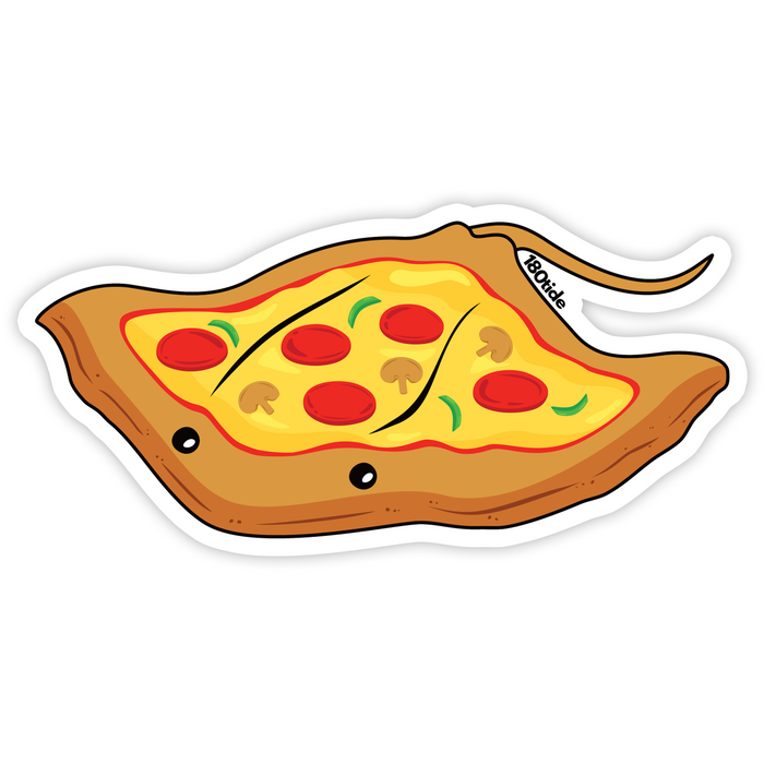 Slice the Pizza Stingray Sticker