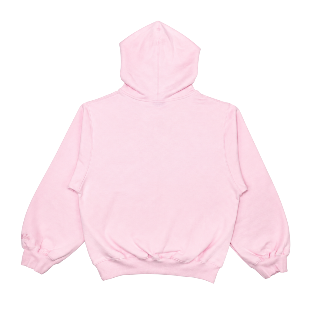 Strawberry Stacks the Pancake Manta Ray Hoodie in Strawberry Pink, back view