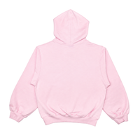 Strawberry Stacks the Pancake Manta Ray Hoodie in Strawberry Pink, back view
