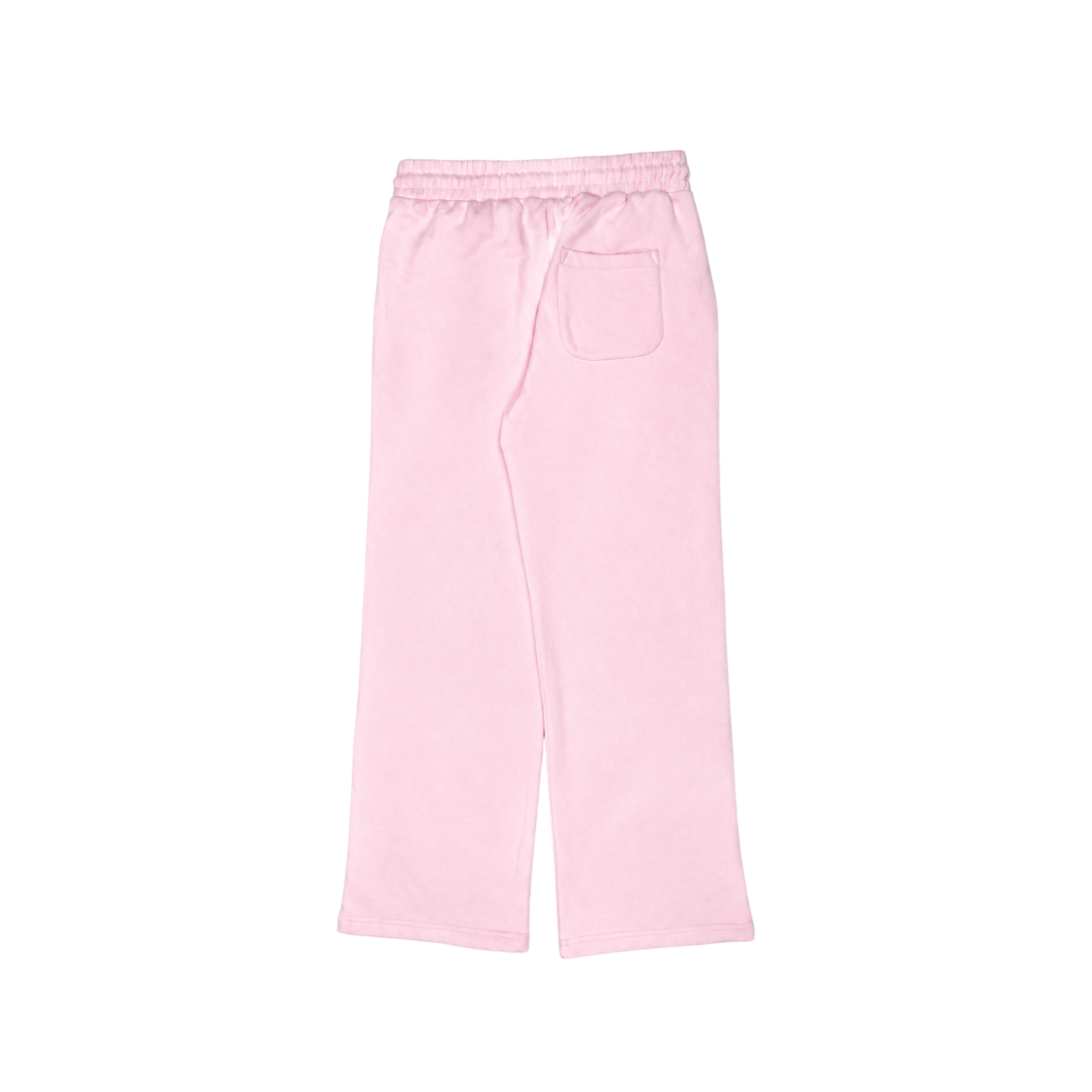 Strawberry Stacks Sweatpants in Strawberry Pink, back view with patch pocket