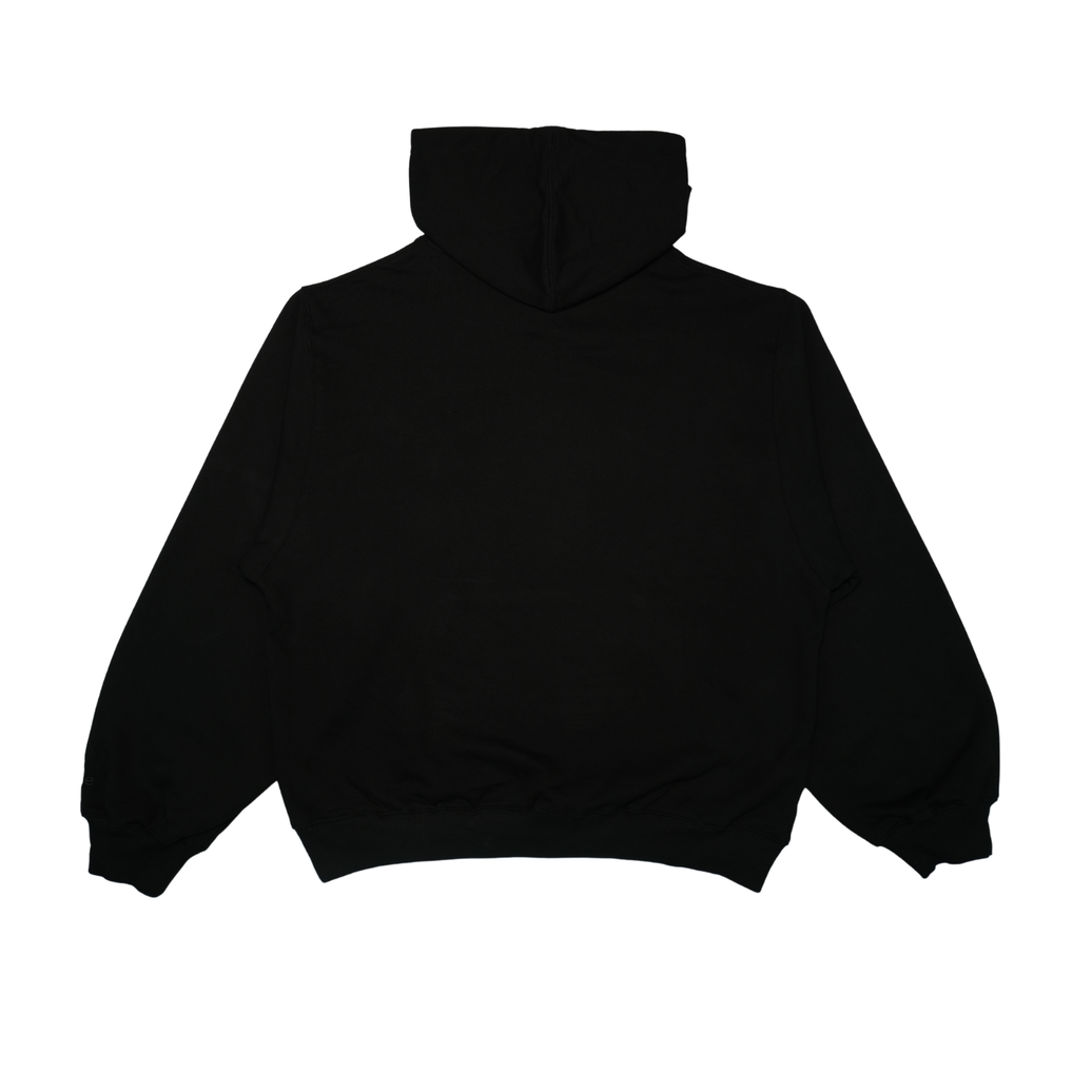 Takashi the Sushi Hammerhead Hoodie in Onyx black, back view