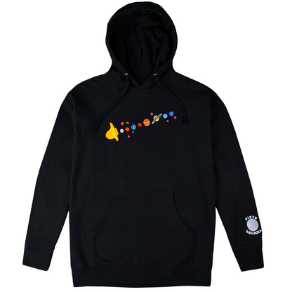 Sunfish Solar System Embroidered Black Hoodie