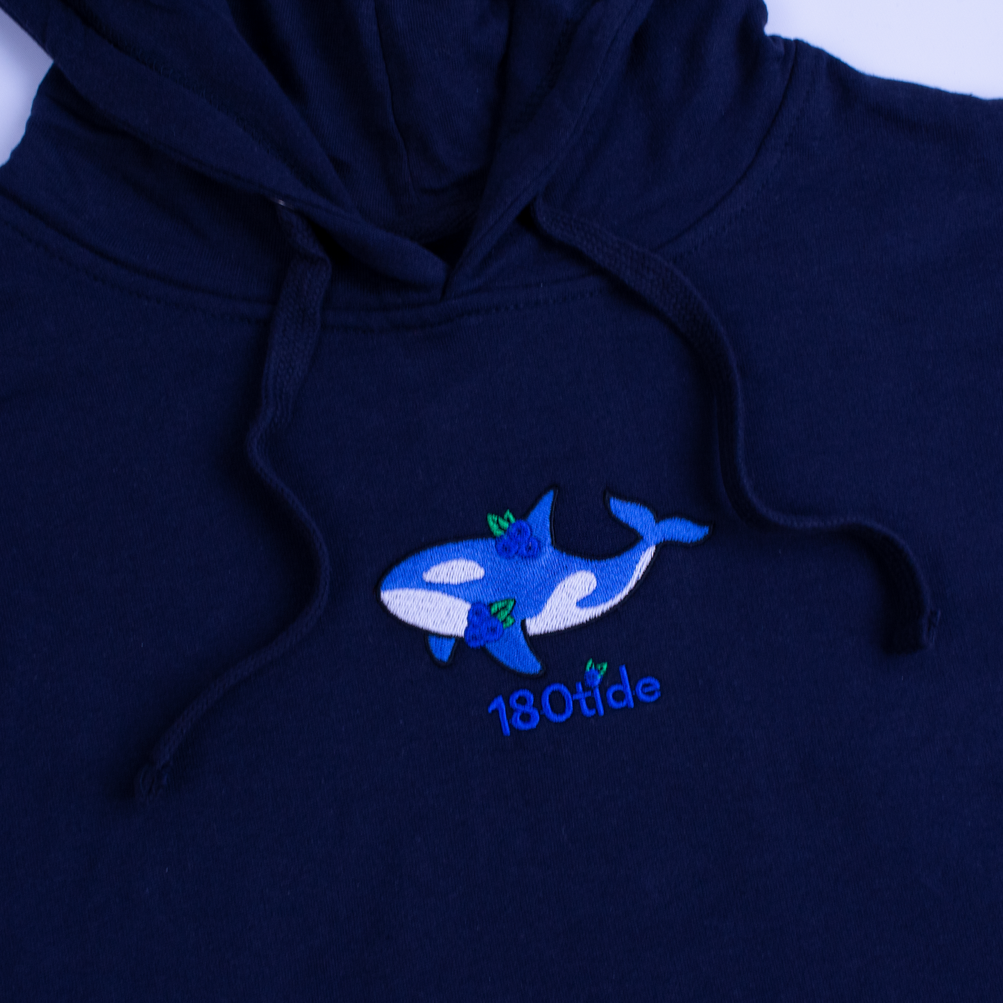 Blueberry Orca Hoodie Embroidery