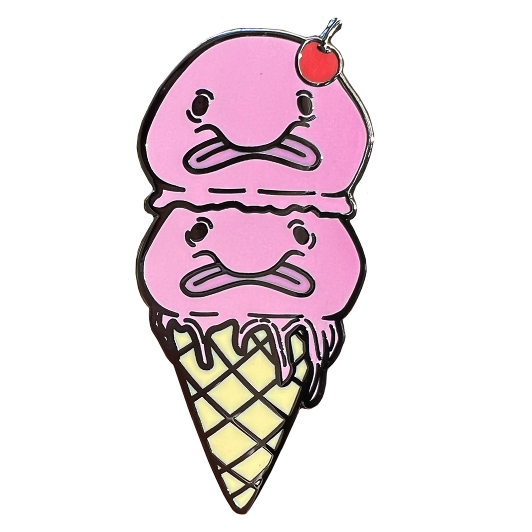 Scoops the Blobfish Enamel Pin