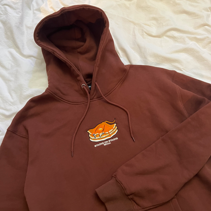 Stacks Manta Ray Pancakes Brown Hoodie