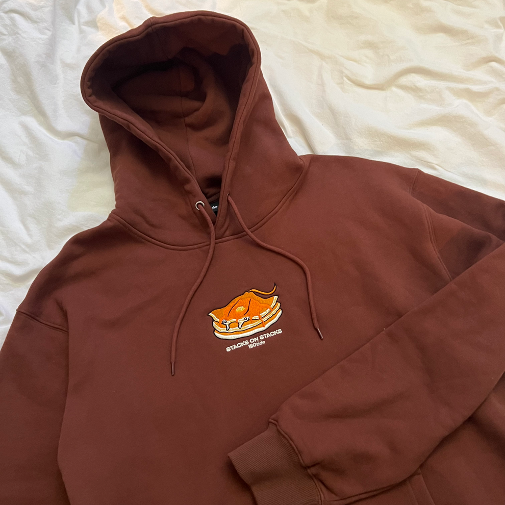 Stacks Manta Ray Pancakes Brown Hoodie 180tide