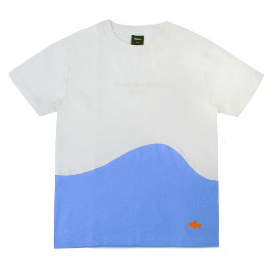The Wave Split 100% Recycled Oversized Short Sleeve Tee