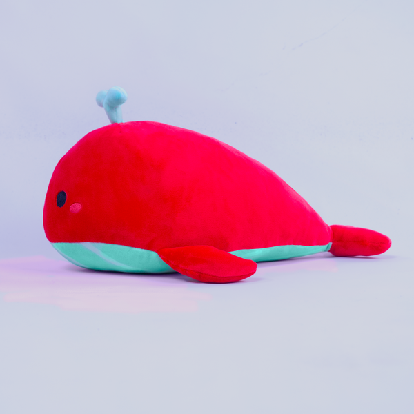 Milo the Watermelon Whale Plush – Special Chonky Edition, side view
